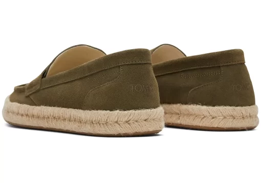 Herren TOMS Espadrilles*Stanford 2.0 Rope Espadrille Suede Dunkelolivengrunes Suede