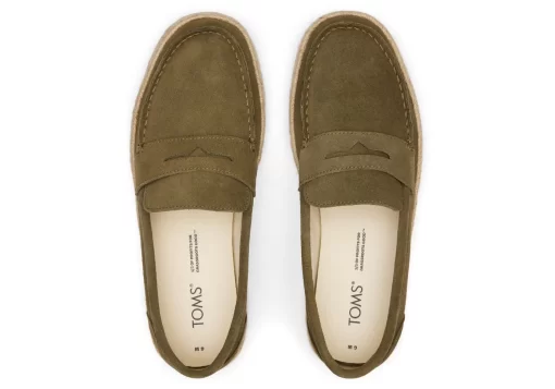 Herren TOMS Espadrilles*Stanford 2.0 Rope Espadrille Suede Dunkelolivengrunes Suede