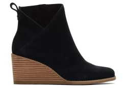 Damen TOMS Heels & Wedges*Sutton Black Suede Wedge Boot Suede Schwarz