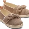 Kinder TOMS *Tiny Alpargata Bow Toddler Shoe Gold Sparkle