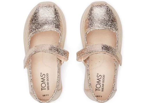 Kinder TOMS *Tiny Mary Jane Kleinkinder-Schuh Mit Folie Gold