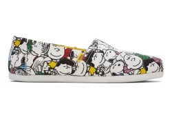 Damen TOMS Alpargata* X Peanuts® Alpargata Weises Peanuts-Print-Guss