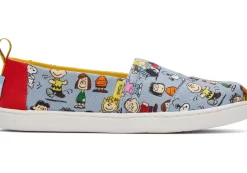 Kinder TOMS * X Peanuts® Youth Alpargata Blauer Print