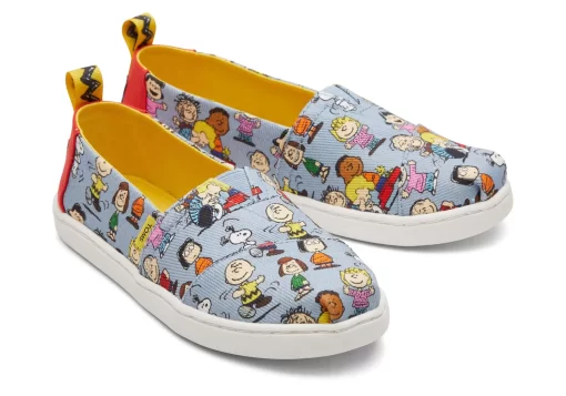 Kinder TOMS * X Peanuts® Youth Alpargata Blauer Print