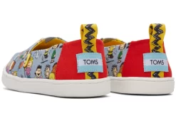 Kinder TOMS * X Peanuts® Youth Alpargata Blauer Print