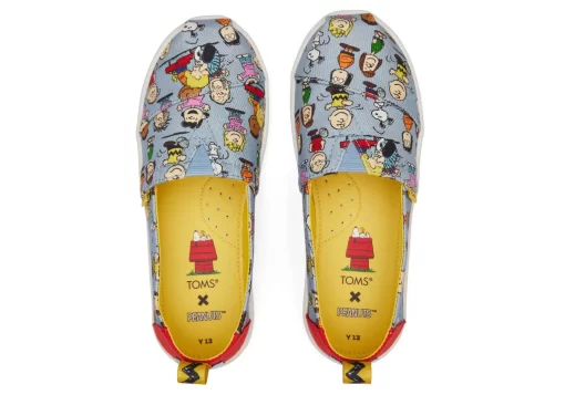 Kinder TOMS * X Peanuts® Youth Alpargata Blauer Print