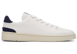 Herren TOMS Sneakers*Trvl Lite Trainers Leather Porzellan/Blaue Zierleiste