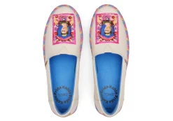 Damen TOMS Plateauschuhe*Valencia Frida Kahlo Plateau Espadrille Naturweis