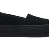 Damen TOMS Plateauschuhe*Valencia Plateau-Espadrille Suede Black