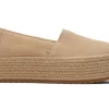 Damen TOMS Plateauschuhe*Valencia Plateau-Espadrille Suede Oatmeal