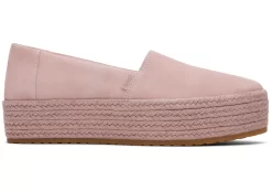 Damen TOMS Plateauschuhe*Valencia Plateau-Espadrille Suede Pink