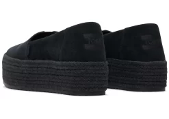 Damen TOMS Plateauschuhe*Valencia Plateau-Espadrille Suede Black