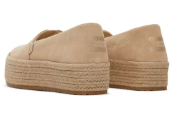 Damen TOMS Plateauschuhe*Valencia Plateau-Espadrille Suede Oatmeal