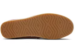 Damen TOMS Slipper*Valencia Plateau-Espadrille Pfirsichfarbige Metallic Leinen