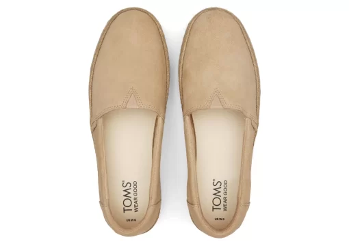 Damen TOMS Plateauschuhe*Valencia Plateau-Espadrille Suede Oatmeal