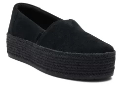 Damen TOMS Plateauschuhe*Valencia Plateau-Espadrille Suede Black