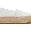 Damen TOMS Plateauschuhe*Valencia Platform Espadrille White Canvas