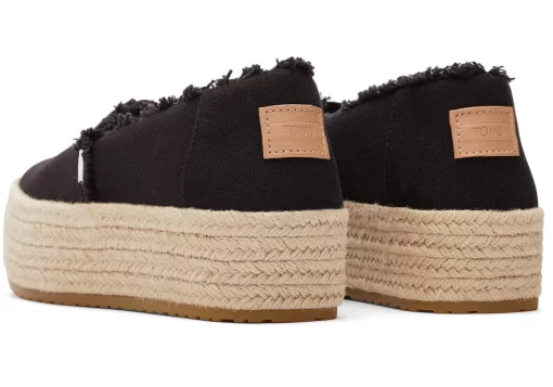 Damen TOMS Plateauschuhe*Valencia Platform Espadrille Canvas Schwarz