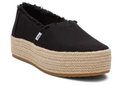 Damen TOMS Plateauschuhe*Valencia Platform Espadrille Canvas Schwarz